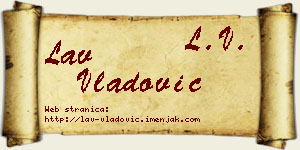 Lav Vladović vizit kartica